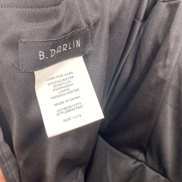 B Darlin Juniors Black Pleated-Bodice Bubble-Skirt Dress Size 11/12 - Picture 8 of 9